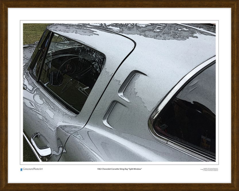 1963 Chevrolet Corvette Sting Ray "Split Window" / CPA301c / Stylized Image