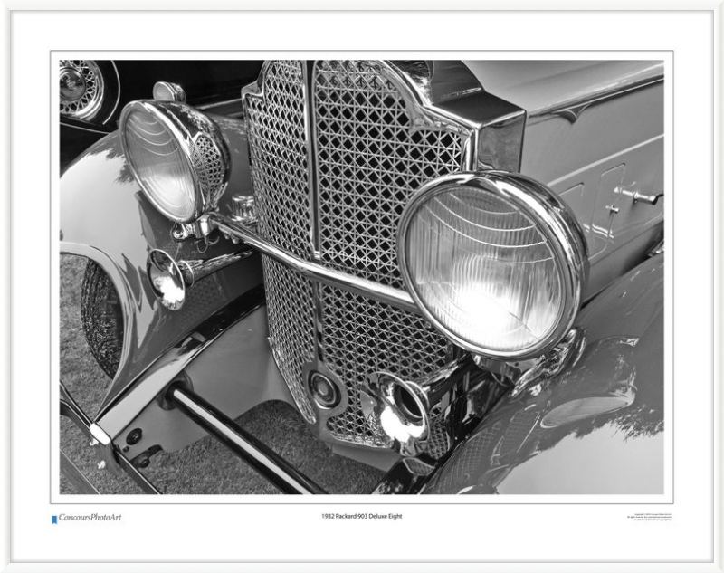 1932 Packard 903 Deluxe Eight / CPA312B / B&W Print
