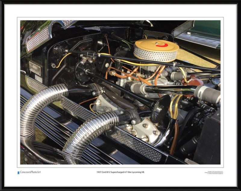 1937 Cord 812 Supercharged 4.7-liter Lycoming V8 / CPA709A / Color Image