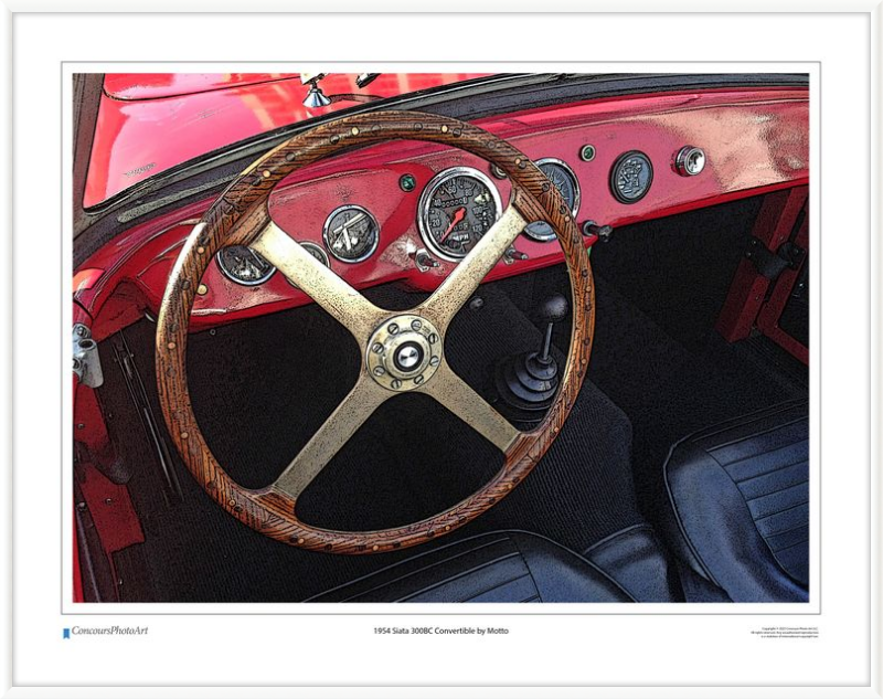 1954 Siata 300BC Convertible by Motto / CPA611C / Stylized Image