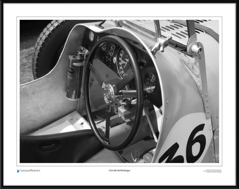 1935 MG PA/PB Midget / CPA607B / Black and White