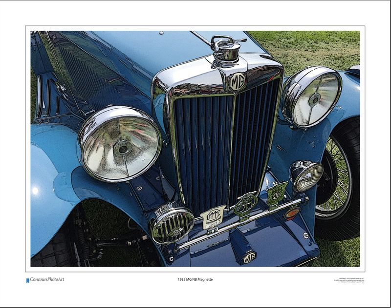 1935 MG NB Magnette / CPA105C / Stylized Image