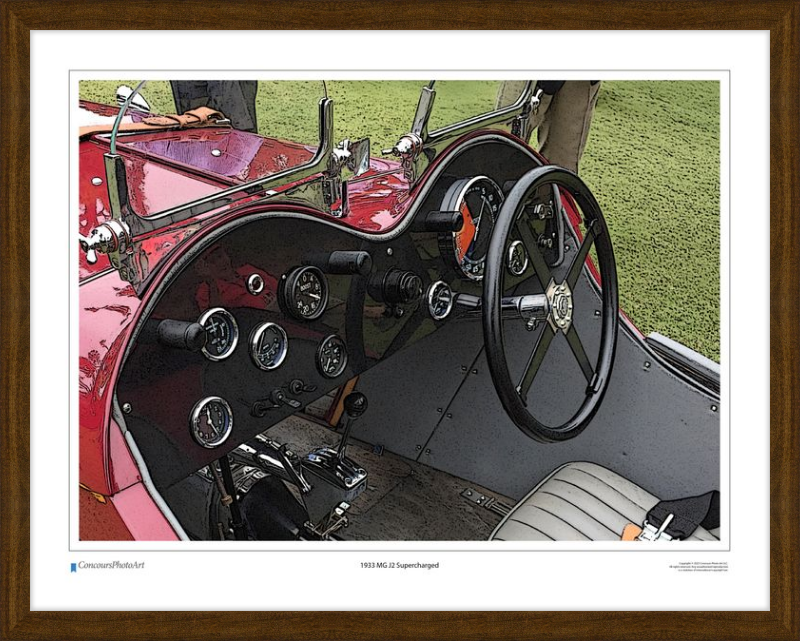 1933 MG J2 Supercharged / CPA603C / Stylized Image