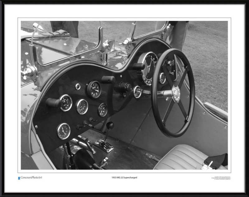 1933 MG J2 Supercharged / CPA603B / Black and White
