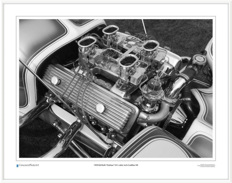 1959 Ed Roth “Outlaw” 331 cubic inch Cadillac V8 / CPA706B / Black and White