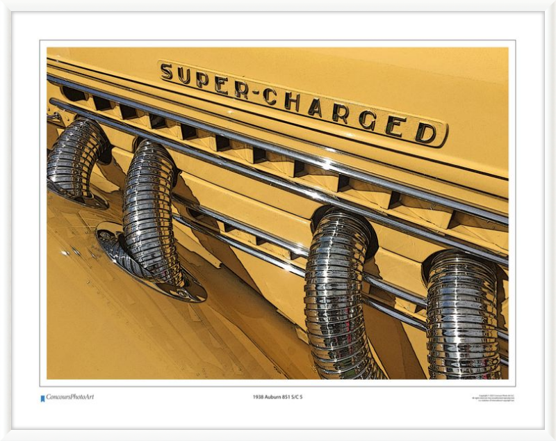 1938 Auburn 851 S/C 5 / CPA306C / Stylized Image