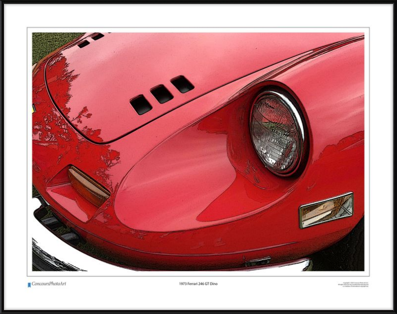 1973 Ferrari 246 GT Dino / CPA208C / Stylized Image