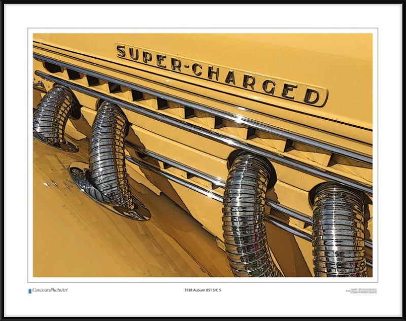 1938 Auburn 851 S/C 5 / CPA306C / Stylized Image