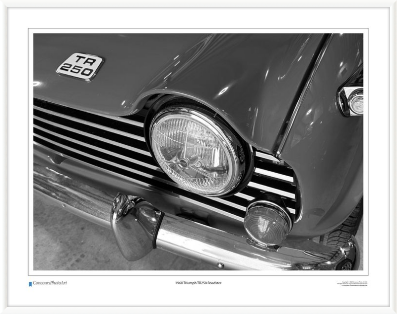 1968 Triumph TR250 Roadster / CPA111B / Black and White