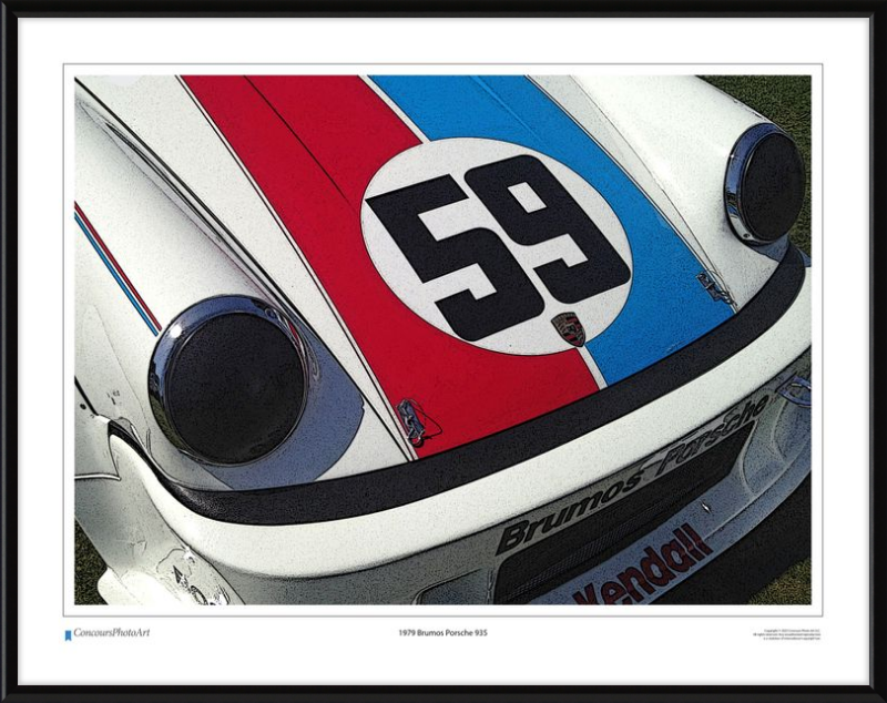 1979 Brumos Porsche 935 / CPA401C / Stylized Image