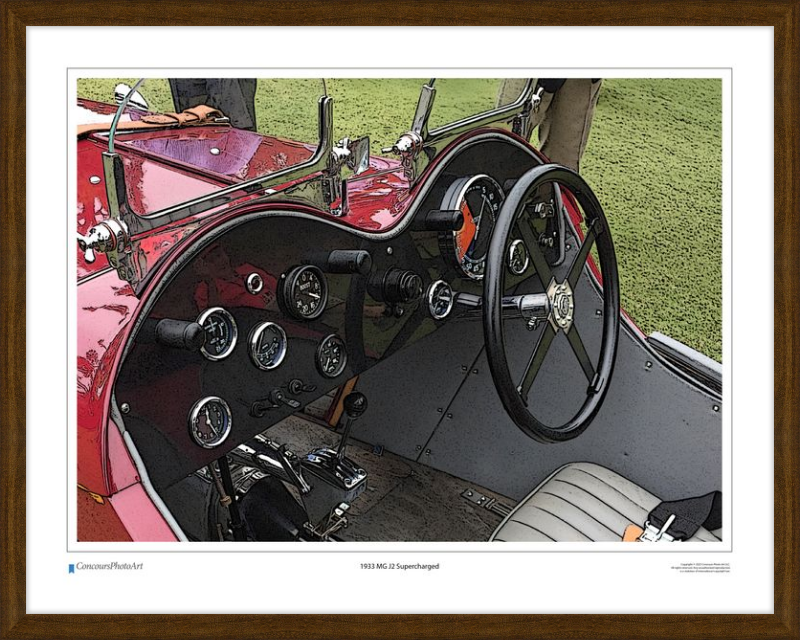 1933 MG J2 Supercharged / CPA603C / Stylized Image