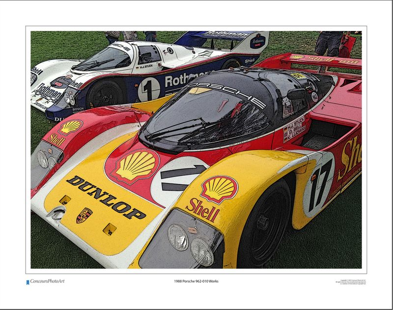 1988 Porsche 962-010 Works / CPA402C / Stylized Image