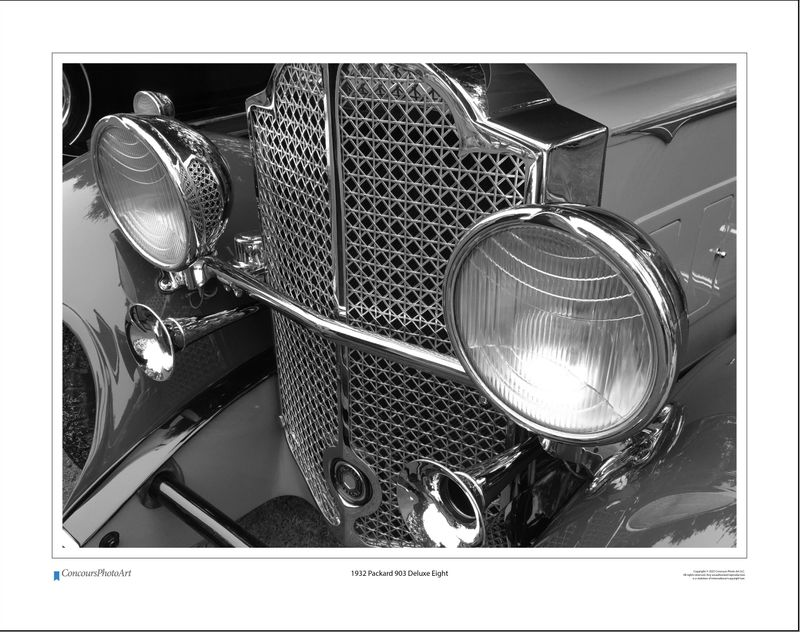 1932 Packard 903 Deluxe Eight / CPA312B / Black and White