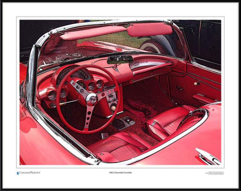 1962 Chevrolet Corvette / CPA609C / Stylized Image