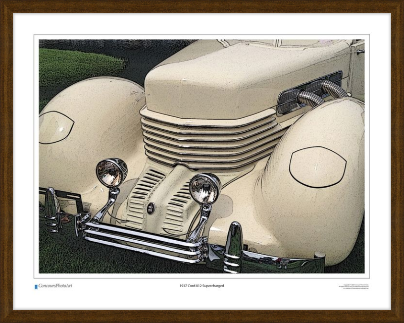 1937 Cord 812 Supercharged / CPA309C / Stylized Image