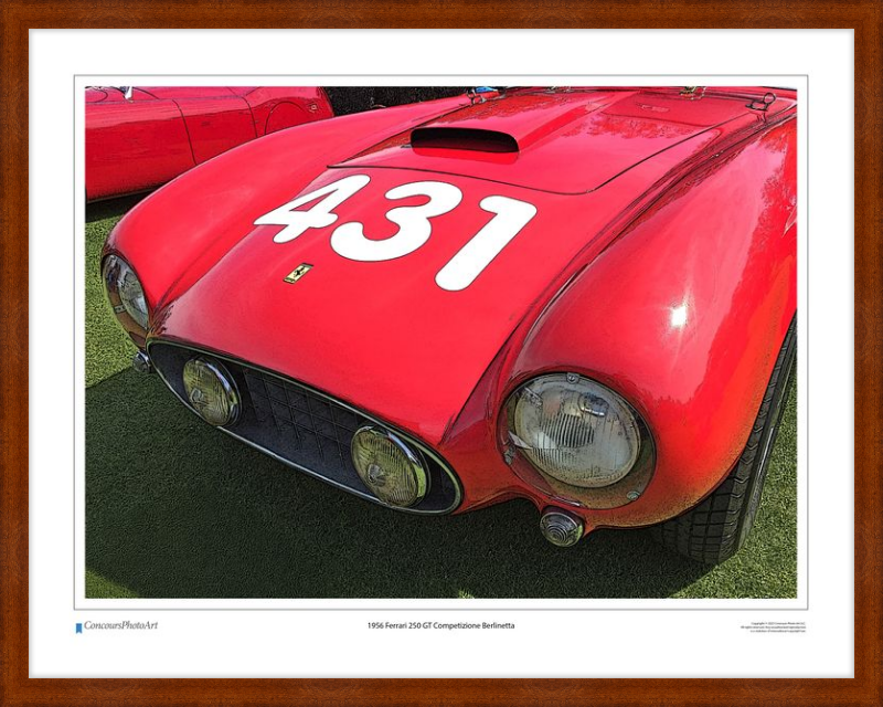 1956 Ferrari 250 GT Competizione Berlinetta / CPA4208C / Stylized Image