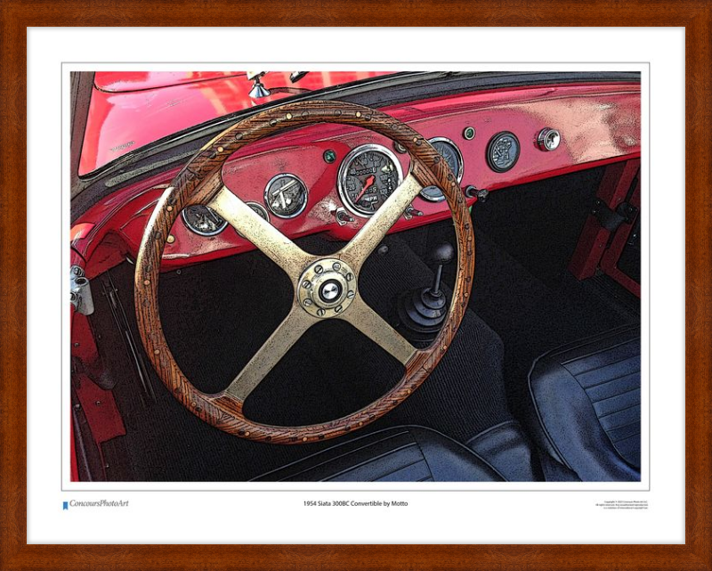 1954 Siata 300BC Convertible by Motto / CPA611C / Stylized Image