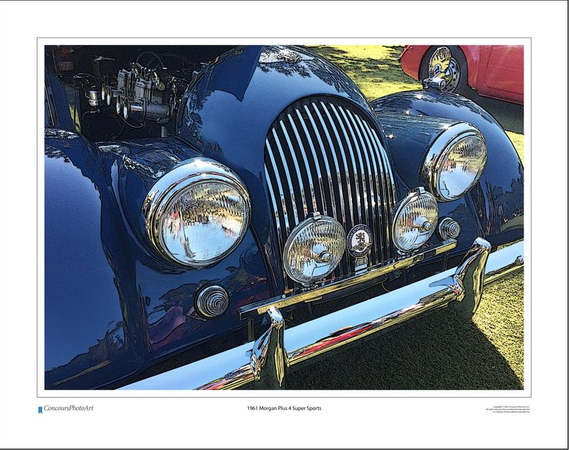 1961 Morgan Plus 4 / CPA108C / Stylized Image