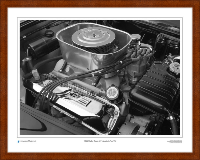 1966 Shelby Cobra 427 cubic inch Ford V8 / CPA711B / Black and White
