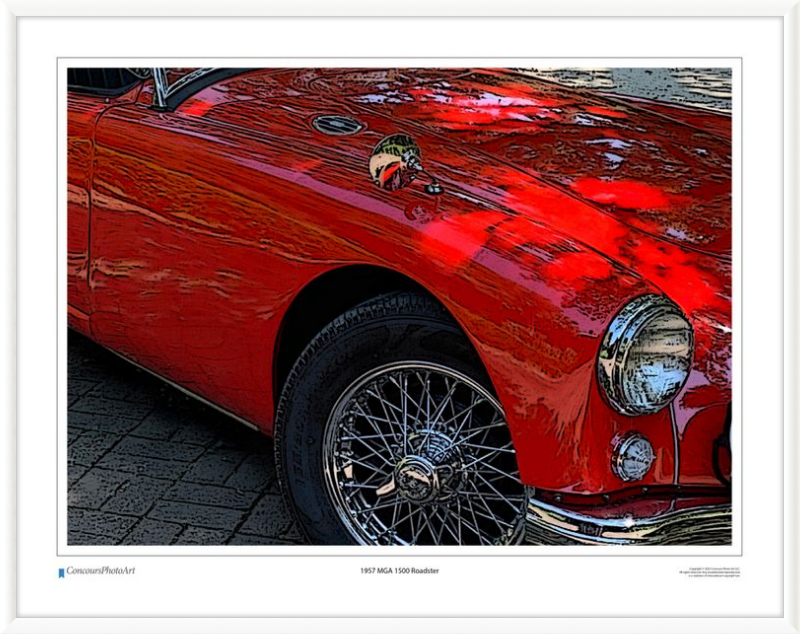 1957 MGA 1500 Roadster / CPA110C / Stylized Image