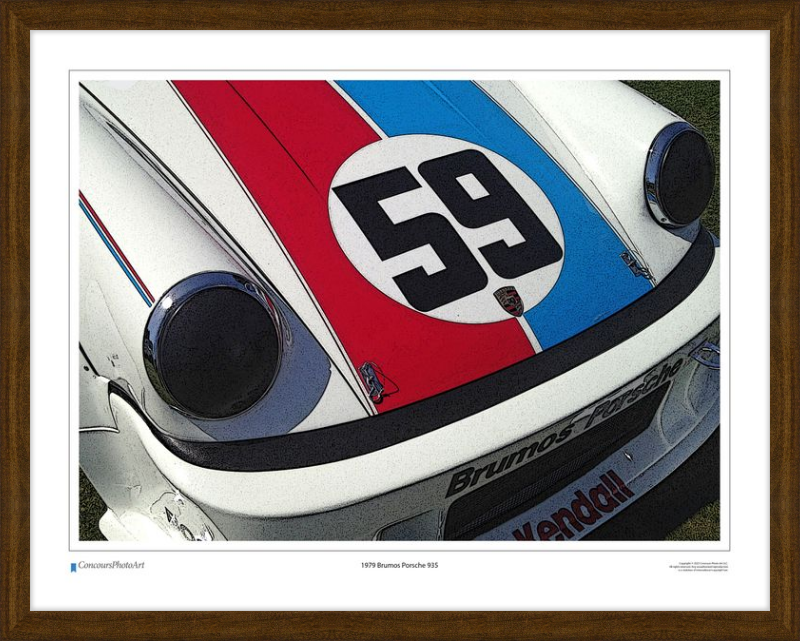 1979 Brumos Porsche 935 / CPA401C / Stylized Image