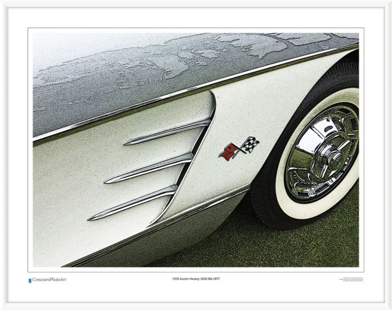 1959 Chevrolet Corvette / CPA320C / Stylized Print