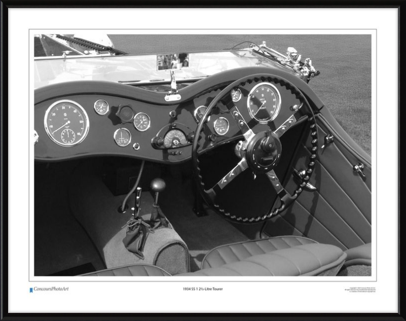 1934 SS 1 2½-Litre Tourer / CPA612B / Black and White