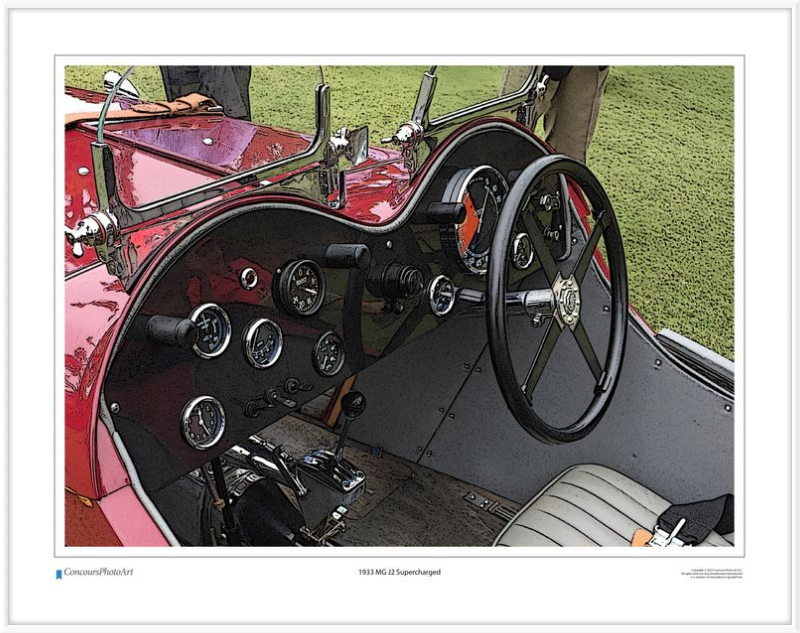 1933 MG J2 Supercharged / CPA603C / Stylized Image