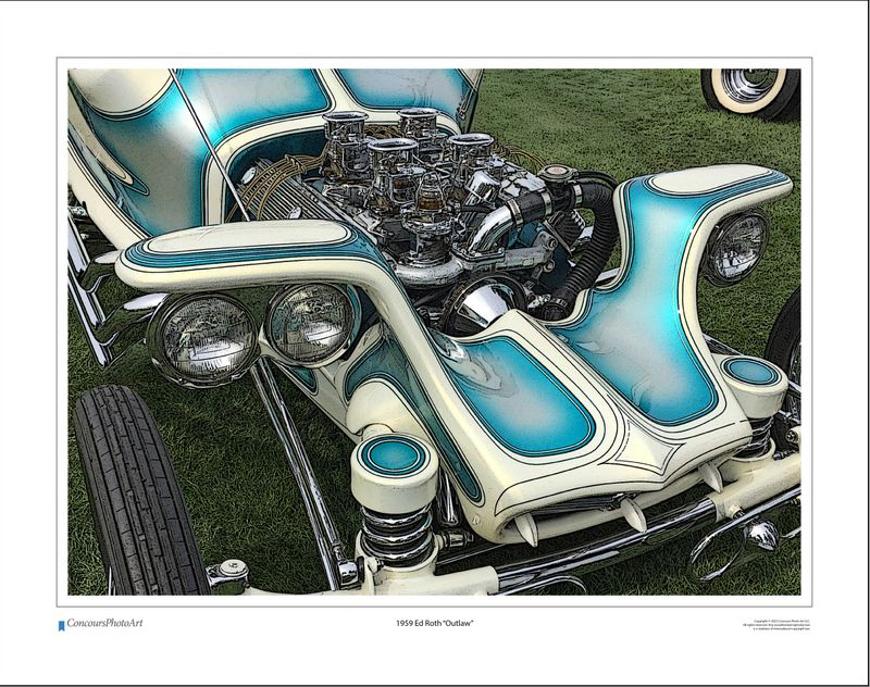 1959 Ed Roth "Outlaw" / CPA503C / Stylized Image