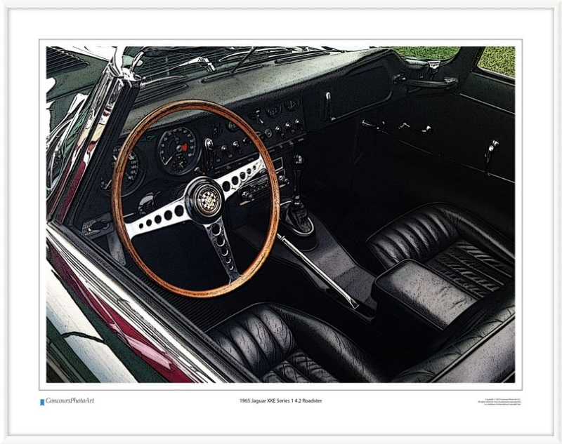 1965 Jaguar XKE Series 1 4.2 Roadster / CPA605C / Stylized Image