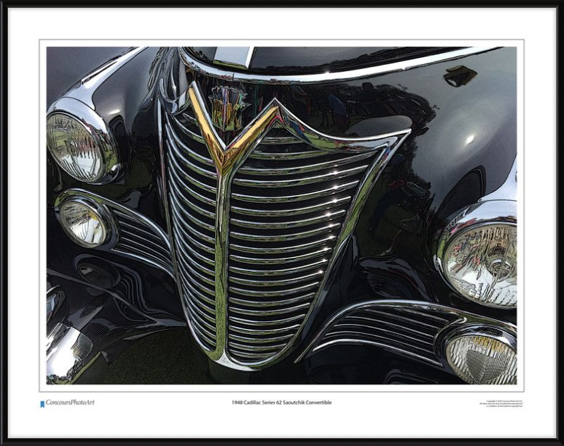 1948 Cadillac Series 62 Saoutchik Convertible / CPA302C / Stylized Image
