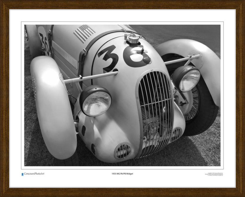 1935 MG PA/PB Midget / CPA410B / Black and White