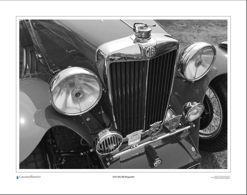 1935 MG NB Magnette / CPA105B / Black and White