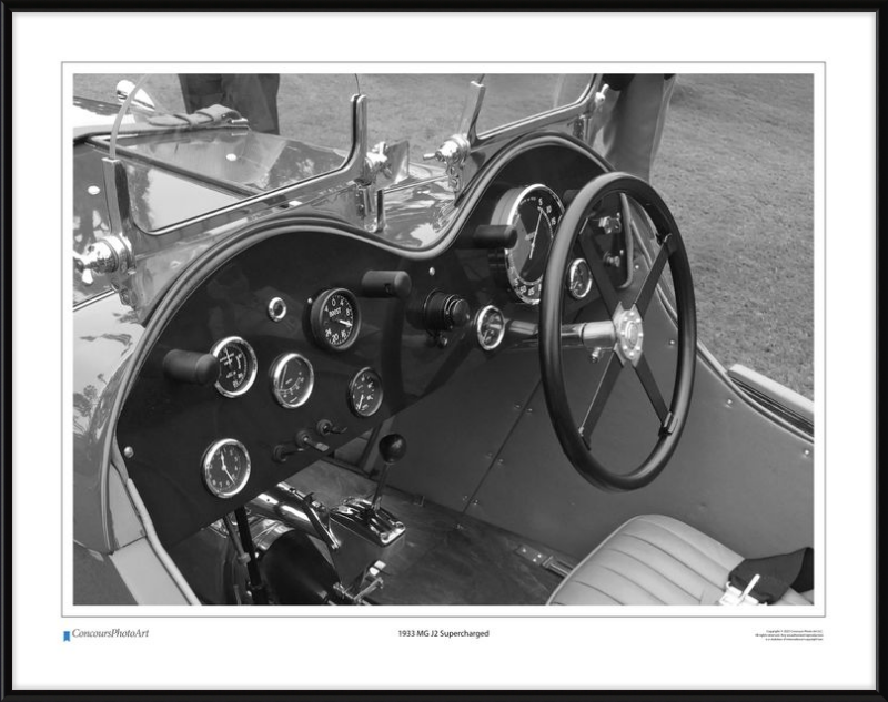 1933 MG J2 Supercharged / CPA603B / Black and White