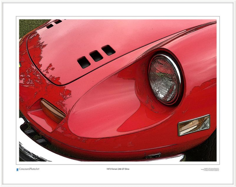 1973 Ferrari 246 GT Dino / CPA208C / Stylized Image
