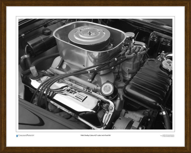 1966 Shelby Cobra 427 cubic inch Ford V8 / CPA711B / Black and White