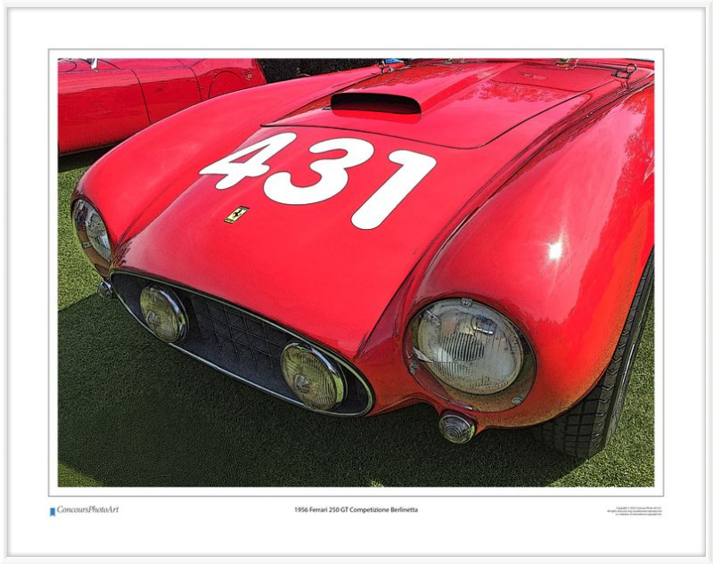 1956 Ferrari 250 GT Competizione Berlinetta / CPA4208C / Stylized Image