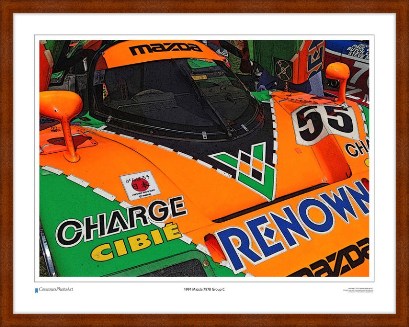 1991 Mazda 787B Group C / CPA404C / Stylized Image
