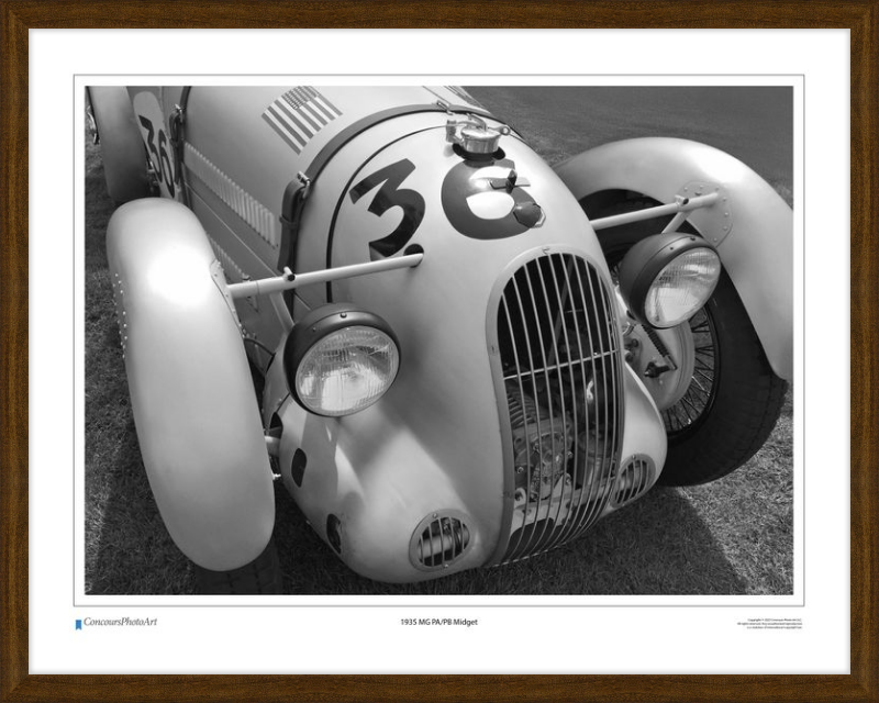1935 MG PA/PB Midget / CPA410B / Black and White