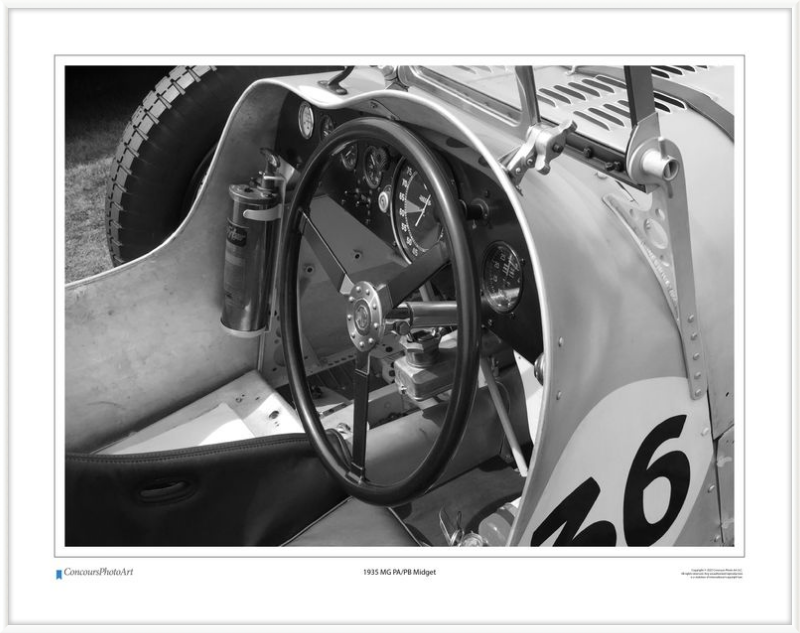 1935 MG PA/PB Midget / CPA607B / Black and White