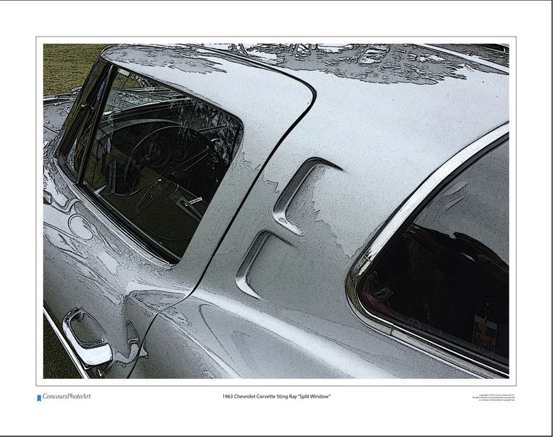 1963 Chevrolet Corvette Sting Ray "Split Window" / CPA301c / Stylized Image