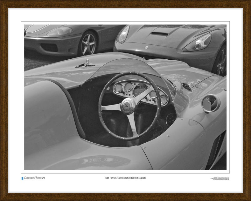 1955 Ferrari 750 Monza Spyder by Scaglietti / CPA610B / Black and White