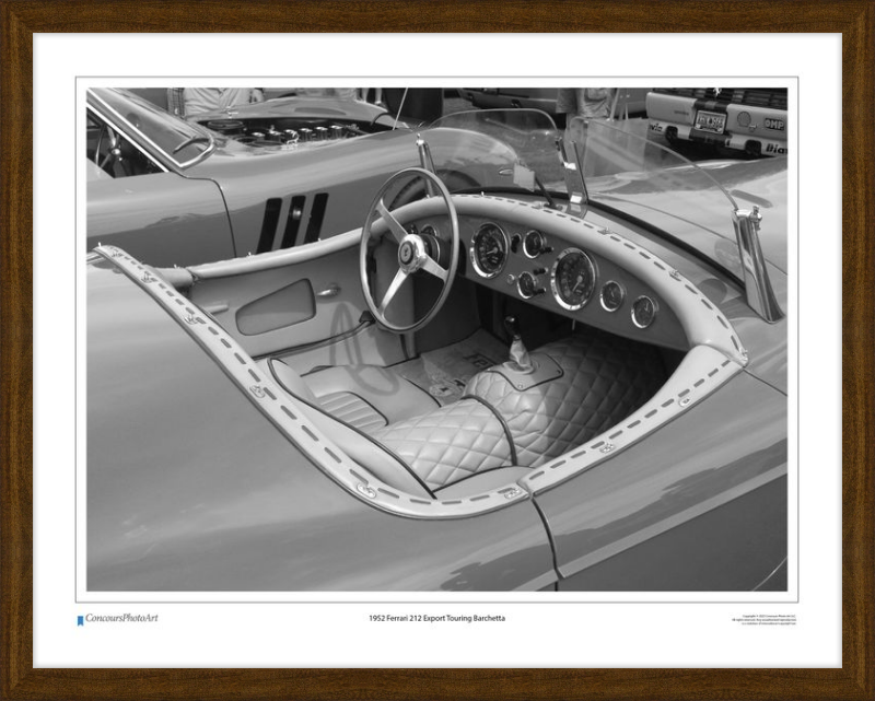 1952 Ferrari 212 Export Touring Barchetta / CPA608B / Black and White