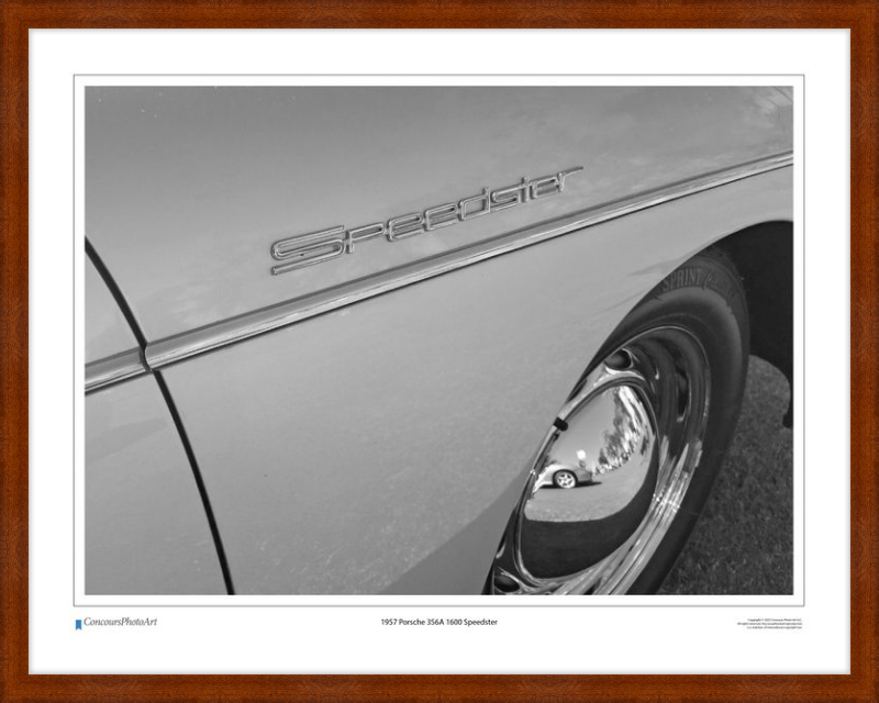 1957 Porsche 356A 1600 Speedster / CPA210B / Black and White