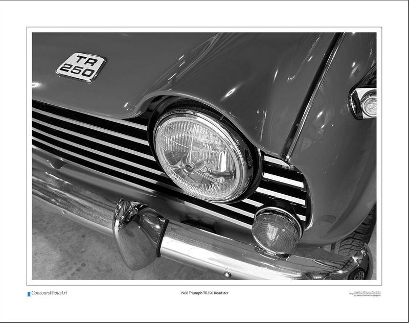 1968 Triumph TR250 Roadster / CPA111B / Black and White
