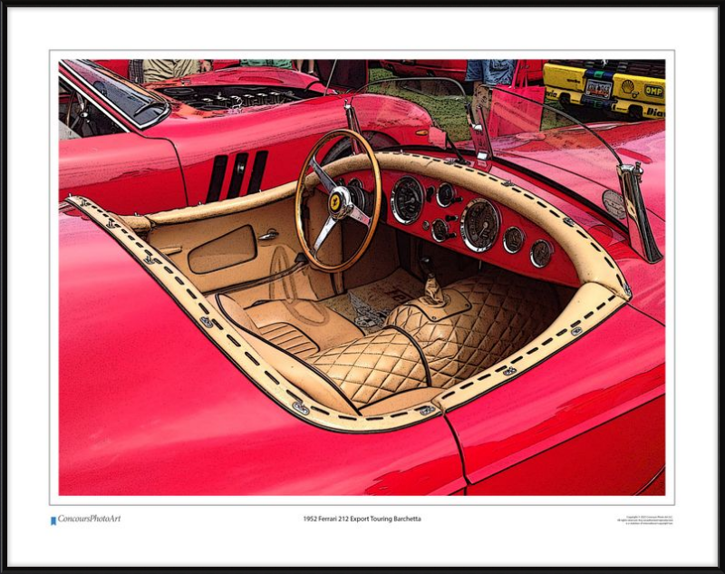 1952 Ferrari 212 Export Touring Barchetta / CPA608C / Stylized Image