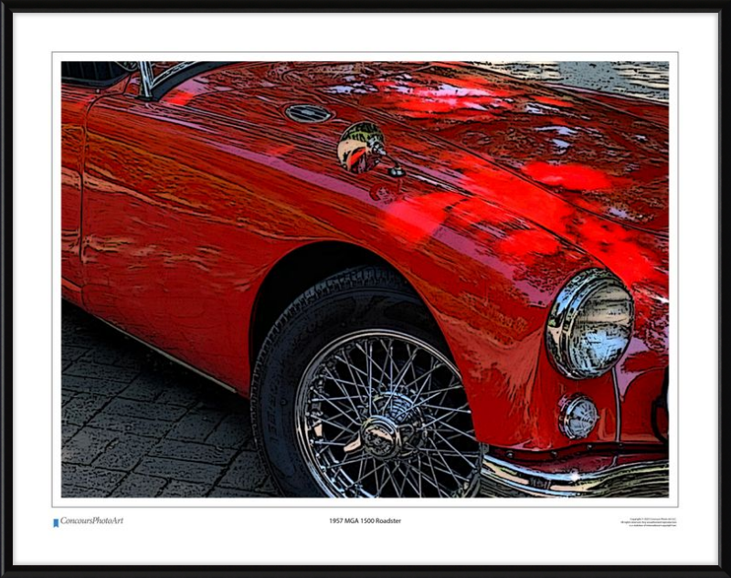1957 MGA 1500 Roadster / CPA110C / Stylized Image