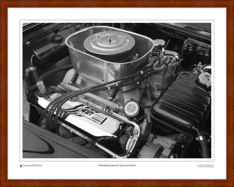 1966 Shelby Cobra 427 cubic inch Ford V8 / CPA711B / Black and White
