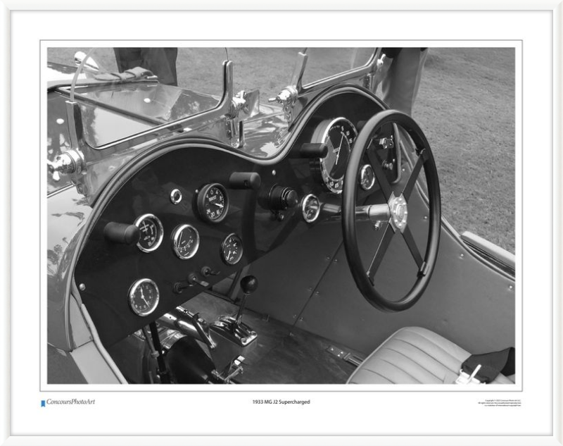 1933 MG J2 Supercharged / CPA603B / Black and White