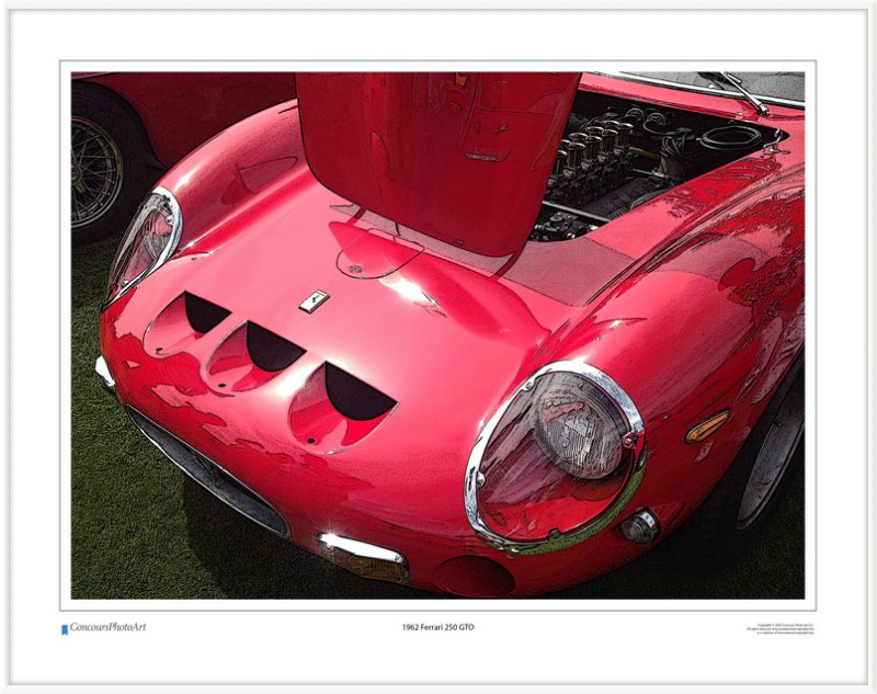 1962 Ferrari 250 GTO / CPA202C / Stylized Image